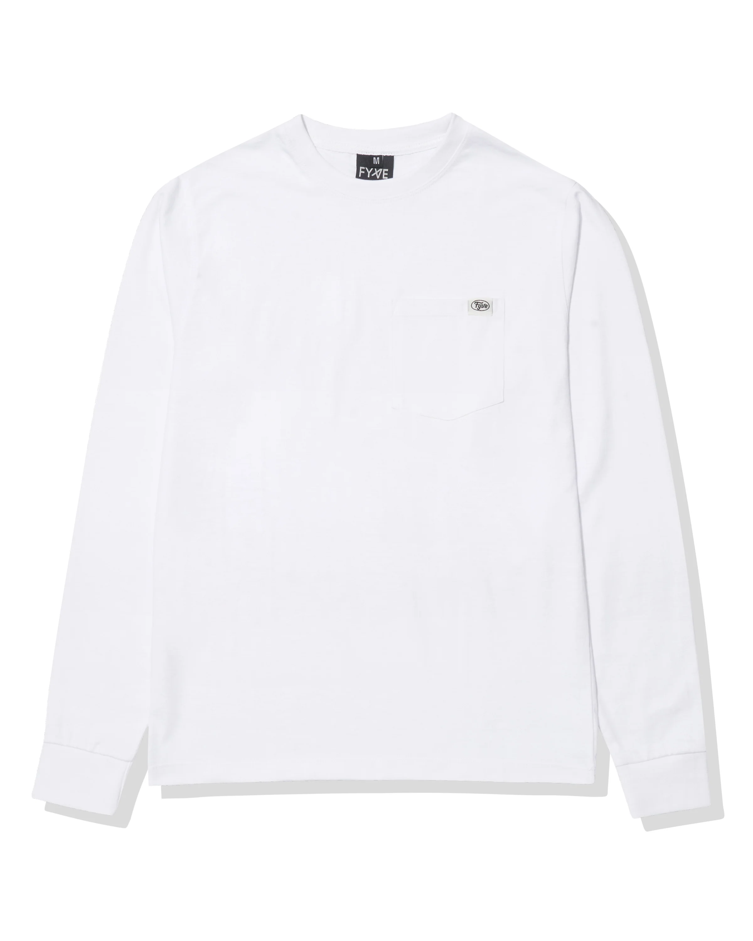 White Pocket Long Sleeve Tee
